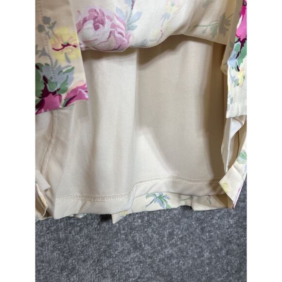 Zara Dress Womens Size XL Yellow Romantic Floral Short Sleeve Side Cutouts FLAWS - Picture 10 of 15